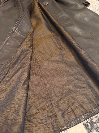 Gabardina cuero marrón, Talla M