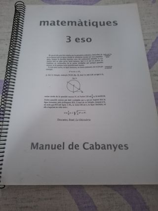 Dossier ejerc. matemáticas 3° ESO MANUEL CABANYES