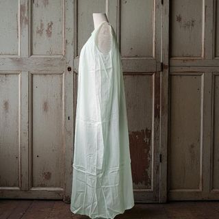 Camisón vintage años 60 en algodón verde menta 