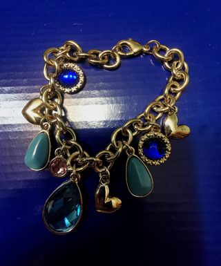 PULSERAS DORADAS Y CRISTAL
