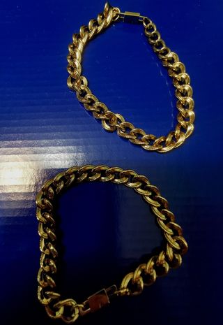 PULSERAS DORADAS Y CRISTAL