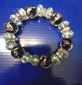 PULSERAS DORADAS Y CRISTAL