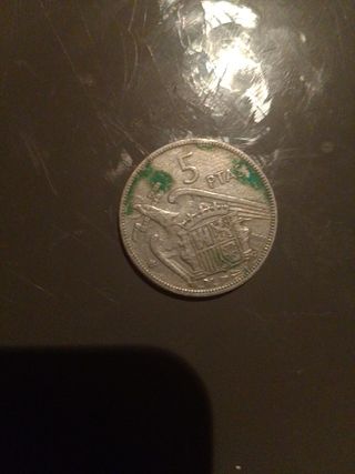 2 Monedas 5 Ptas Franco 1957
