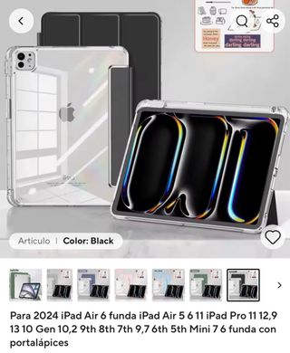 Funda iPad Air 6 - Negra