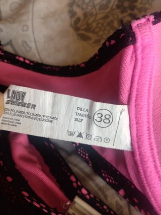 Bikini negro y rosa