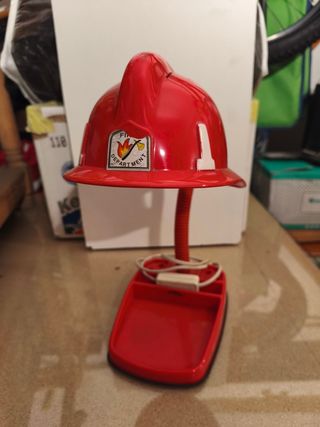 Lampara Casco Bombero Vintage Niños