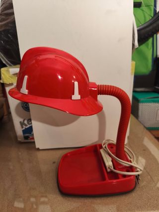 Lampara Casco Bombero Vintage Niños