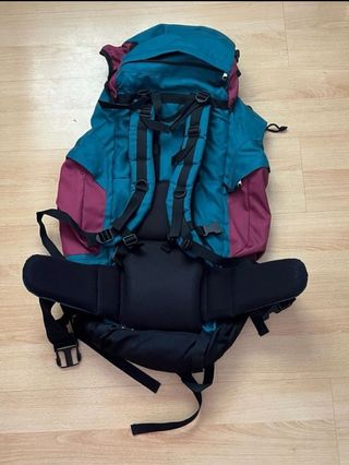 Mochila montaña vintage roja-verde