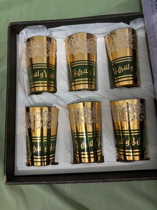 Juego de 6 Vasos Té Árabe Decorativos