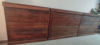 Barras madera eventos - 3 uds