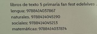 Libros de texto 5 primaria 