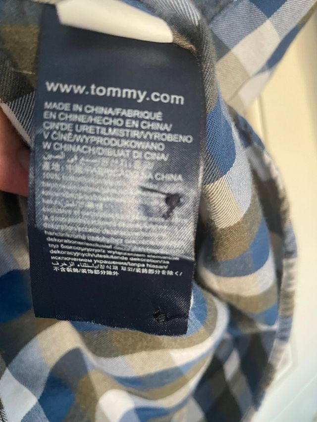 Camisa Tommy Hilfiger cuadros azul-verde