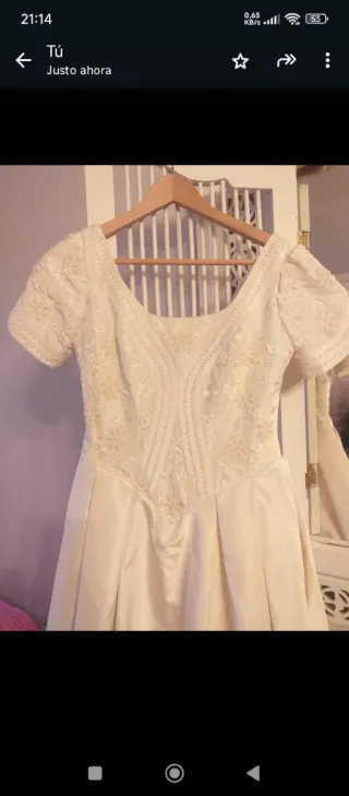 Vestido novia blanco bordado URGE NEGOCIABLE