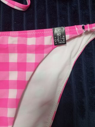 Bikini Etam rosa a cuadros