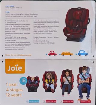 Silla coche Joie Stages grupo 0+/1/2/3