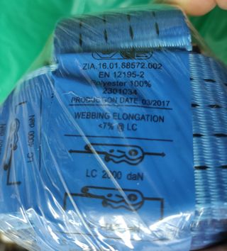 Cincha amarre 25mm azul