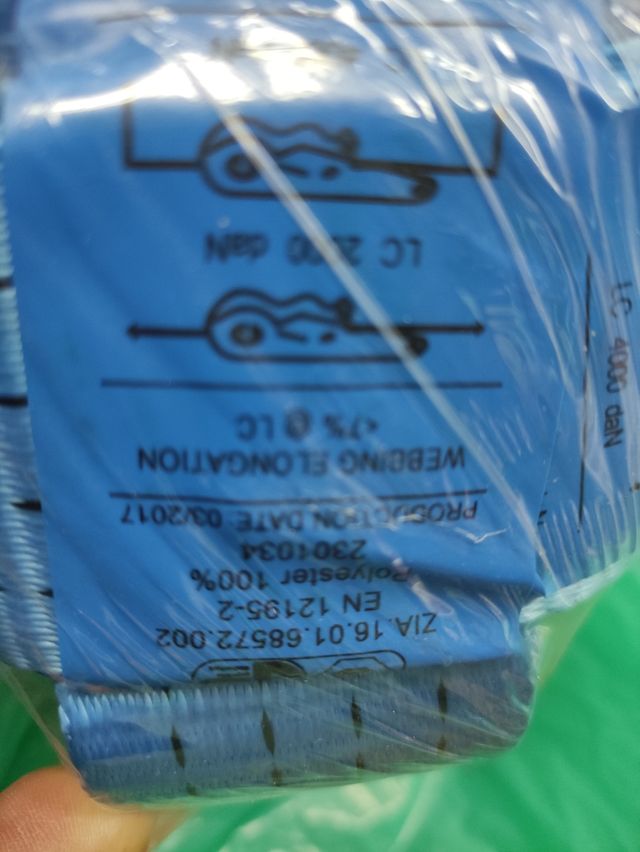 Cincha amarre 25mm azul