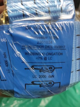 Cincha amarre 25mm azul