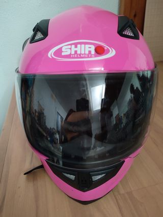 Casco Shiro SH700 rosa mujer