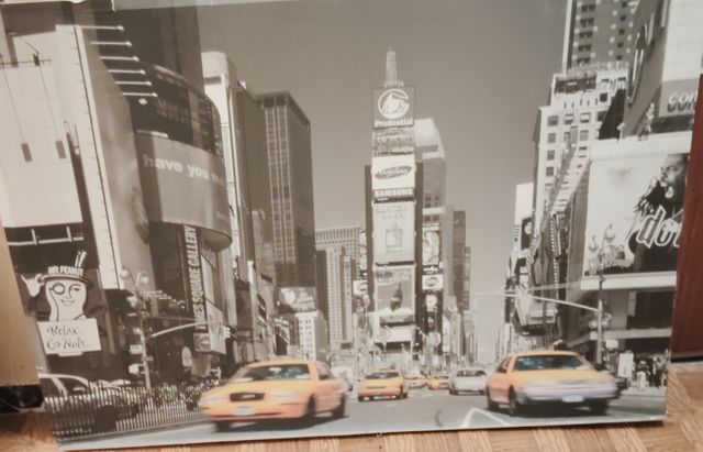 Cuadro vintage puente Brooklyn y Nueva York