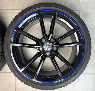 LLANTAS VW PRETORIA R CON LOGO R AZUL ORIGINALES