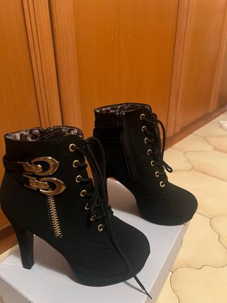 Botines negros tacón comodos