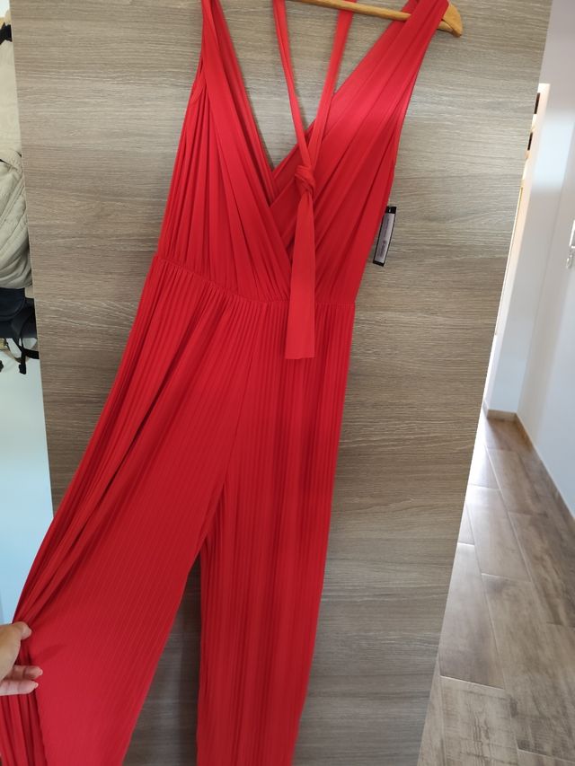 Mono rojo largo fiesta