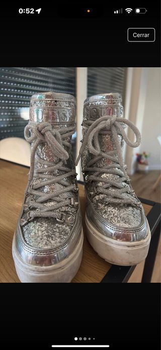 Botas Guess Plata Brillantes