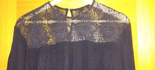 Blusa negra Zara - Talla S