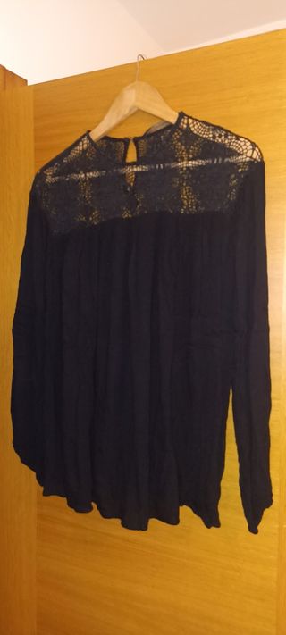 Blusa negra Zara - Talla S