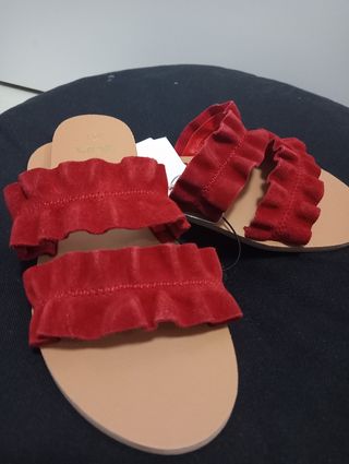 Chanclas Unit rojas, talla 38
