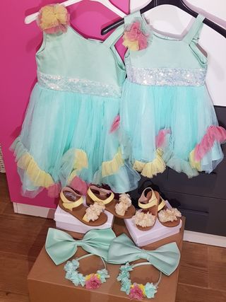 Vestidos turquesa niña fiesta