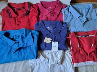 7 polos MARCA unit NUEVOS Calidad GRANDE xl CHOLLO