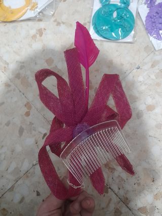 Tocado negro para eventos tocado a 10 y elrosa a15