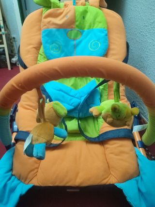 Hamaca bebé - Verde y naranja