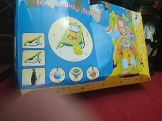 Hamaca bebé - Verde y naranja