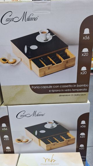 Portacapsule Casa Milano in bambù