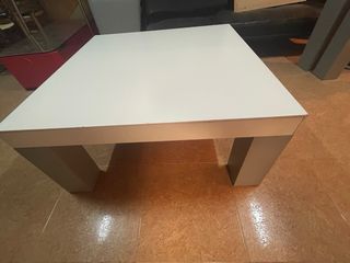 Mesa centro blanca y gris