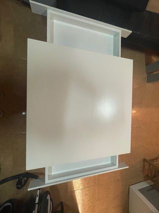 Mesa centro blanca y gris