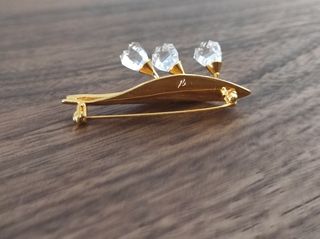 Spilla Swarovski 3 fiori cristallo