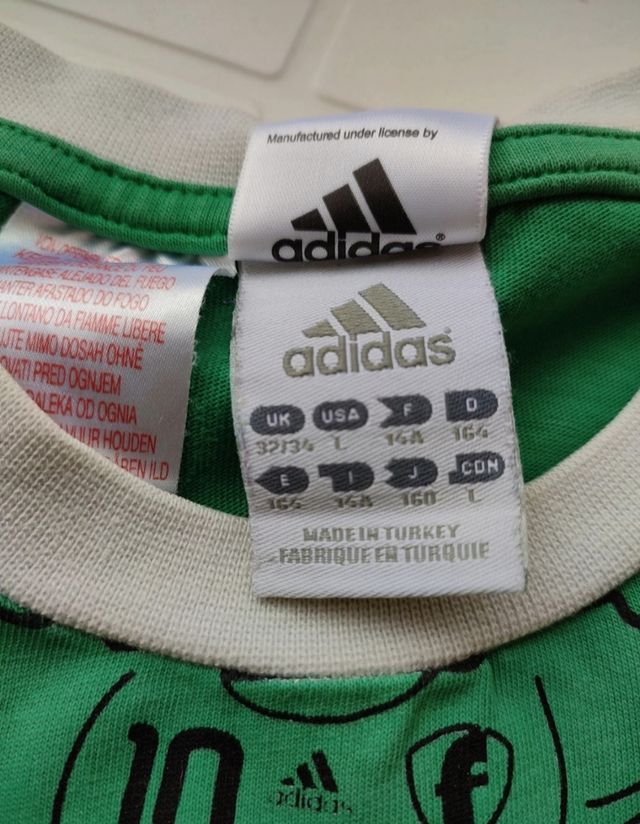 Maglietta Adidas verde  14 anni