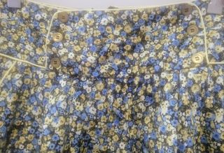 Shorts Falda Flores - Azul Amarillo