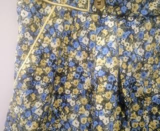 Shorts Falda Flores - Azul Amarillo