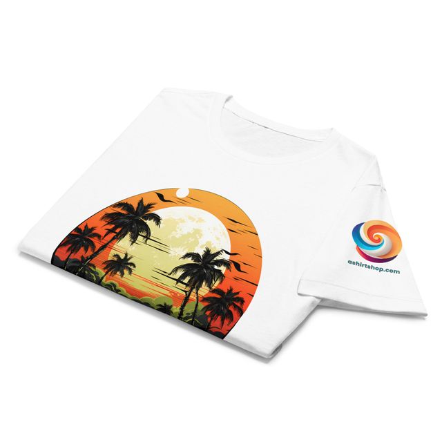 Camiseta diseño playa mujer (8 colores)
