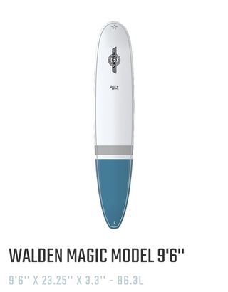 Walden Magic 9'6" Longboard Epoxy tabla surf 