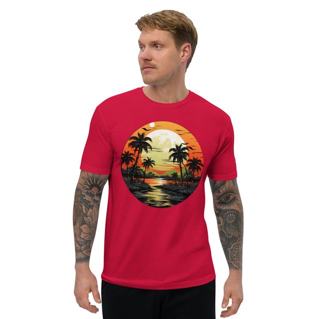 Camiseta diseño playa hombre