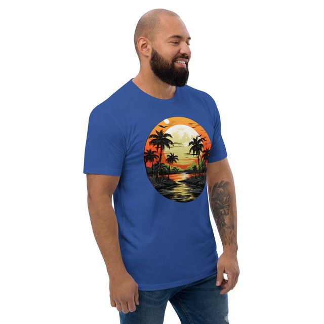 Camiseta diseño playa hombre