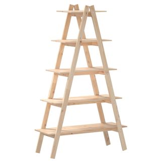 vidaXL Estantería 5 niveles forma A madera maciza 