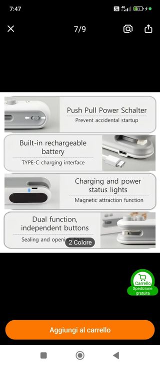 Sigillatore sottovuoto portatilem