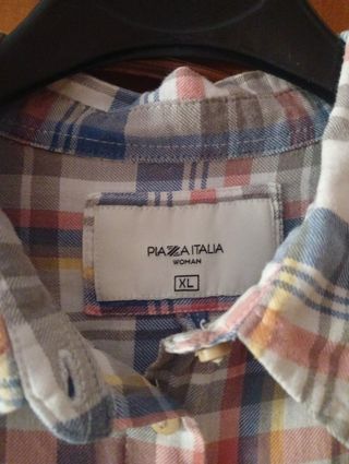 Camicia  XL stile vintage a quadri in cotone
